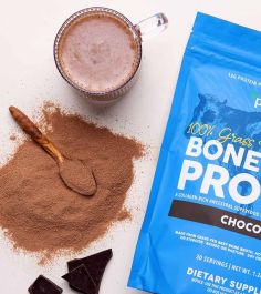 100% Grass Fed Bone Broth Protein Chocolate - 30 Servings