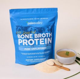 100% Grass Fed Bone Broth Protein Unflavored - 30 Servings